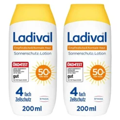 Ladival empfindliche & normale Haut Lotion LSF 50 +, 2x200 ml- Lsf 50+