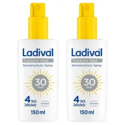 trockene Haut Sonnenschutz-Spray LSF 30 , 2x150 ml^Ladival Sale