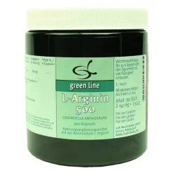 Green line Nutritheke L-Arginin 500 Kapseln, 360 St- Aminosäuren|Aminosäuren