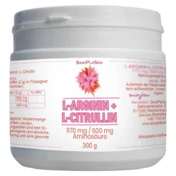 Sinoplasan L-Arginin / L-Citrullin Aminosäure Pulver, 300 g- Aminosäuren