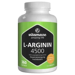 L-Arginin hochdosiert 4.500 mg Kapseln, 360 St^Vitamaze Sale