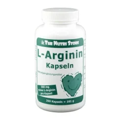 The Nutri Store L-Arginin Kapseln 500 mg, 250 St- Aminosäuren|Aminosäuren