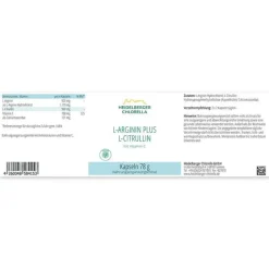 Heidelberger Chlorella Aminosäuren-L-Arginin Plus L-Citrullin Kapseln, 78 g