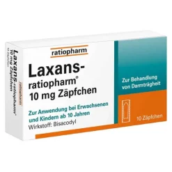Ratiopharm Abführmittel-Laxans 10 mg Zäpfchen, 10 St