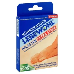 Lebewohl Hühneraugenpflaster-Hühneraugen Pflaster extra stark einges., 8 St
