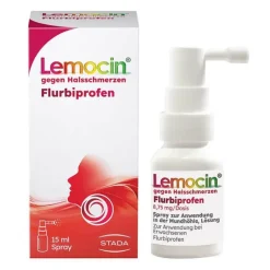 Lemocin Halsschmerztabletten-Flurbiprofen 8,75mg / Dosis Spray zur Anwendung in der Mundhöhle, 15 ml