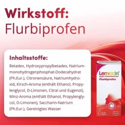 Lemocin Halsschmerztabletten-Flurbiprofen 8,75mg / Dosis Spray zur Anwendung in der Mundhöhle, 15 ml