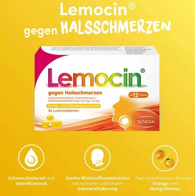 ® gegen Halsschmerzen Honig- und Zitronengeschmack, 24 St^Lemocin Discount