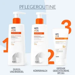 Leti AT4 Defense SPF 50+ Gesichtscreme, 50 ml-Kinder Lsf 50+|Kinder & Baby