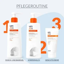 Leti AT4 Körpermilch, 500 ml- Trockene & Sensible Haut|Neurodermitis Basispflege