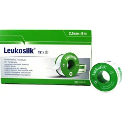 Bios Medical Services GmbH Rollenpflaster-Leukosilk 5 m x 2,50 cm, 12 St