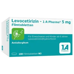Levocetirizin – 1 A Pharma® 5 mg Filmtabletten, 100 St^1A Pharma Outlet