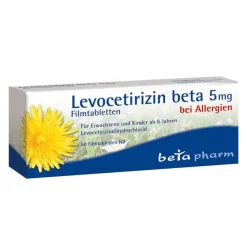 Beta Levocetirizin 5 mg Filmtabletten, 50 St- Levocetirizin|Allergie Tabletten