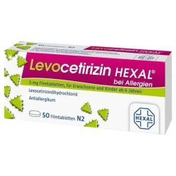 Hexal Levocetirizin|Cetirizin-Levocetirizin bei Allergien 5 mg Filmtabletten , 50 St