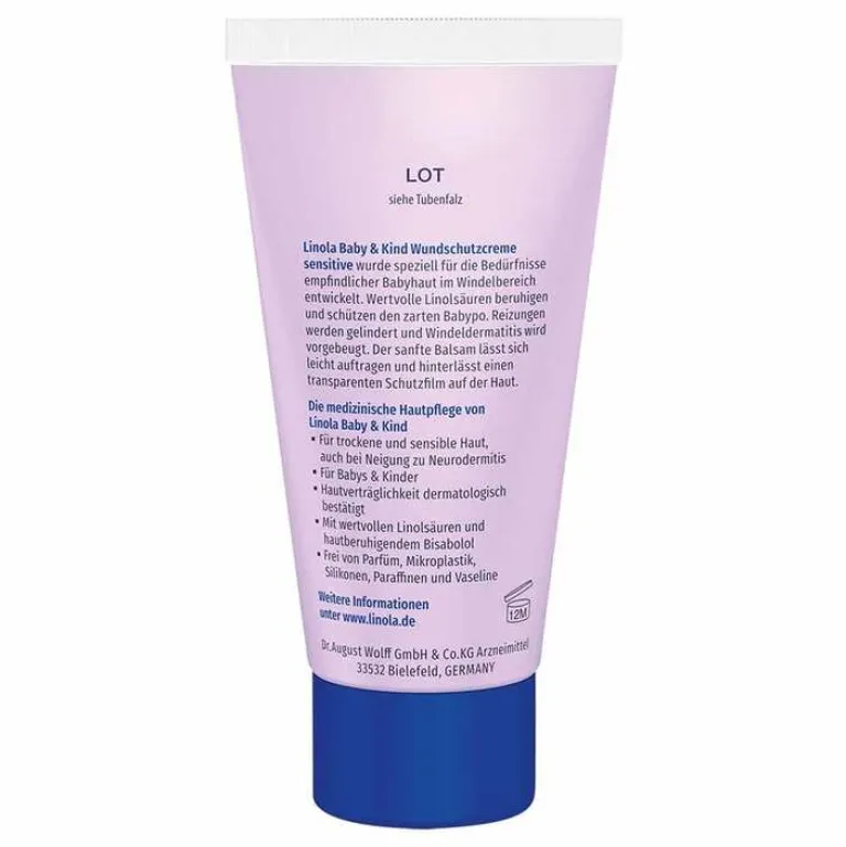 Linola Haut- & Haarpflege|Für Kinder-Baby & Kind Wundschutzcreme sensitive, 50 ml