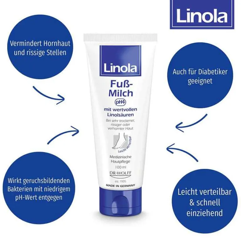 Linola Fuß-Milch, 100 ml- Fußpflegeprodukte