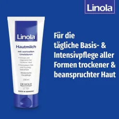 Linola Trockene & Sensible Haut|Körpermilch & Lotionen-Hautmilch, 200 ml