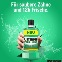 Listerine Fresh Mint Mundspülung, 600 ml- Mundspülung
