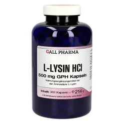 Hecht Pharma Aminosäuren-L-Lysin 500 mg GPH Kapseln, 360 St