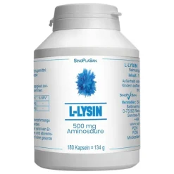 Sinoplasan L-Lysin 500 mg Mono Kapseln, 180 St- Aminosäuren|Aminosäuren