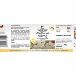 Warnke L-Methionin Kapseln, 120 St- Aminosäuren