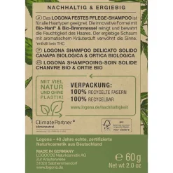 Haarpflege-Logona festes Pflege-Shampoo Bio-Hanf & Bio-Brennnessel, 60 g