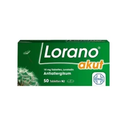 Lorano akut 10 mg Tabletten, 50 St- Loratadin|Allergie Tabletten