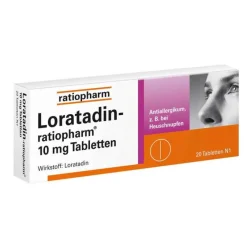Ratiopharm Loratadin|Allergie Tabletten-Loratadin 10 mg Tabletten, 20 St