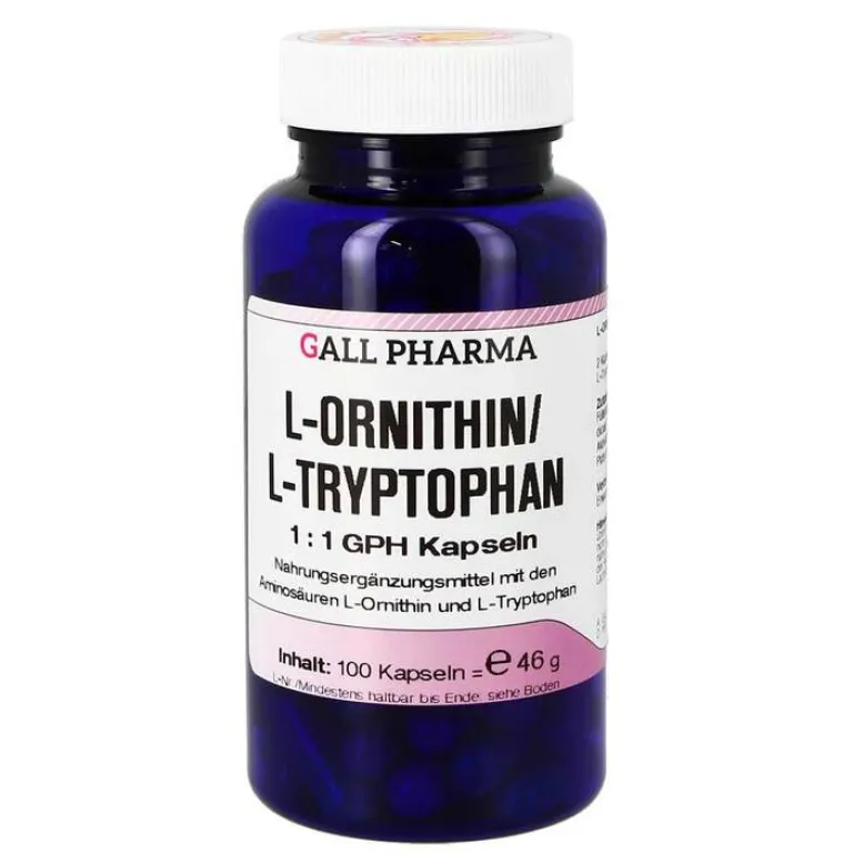 Hecht Pharma L-Ornithin / L-Tryptophan 1:1 GPH Kapseln, 100 St- Aminosäuren