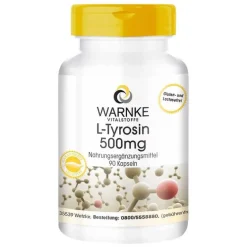 Warnke L-Tyrosin 500 mg Kapseln, 90 St- Aminosäuren
