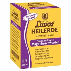 Luvos Sodbrennen Medikamente-Heilerde extrafein akut Säurebedingte Magenbeschwerden Beutel , 20X6.5 g