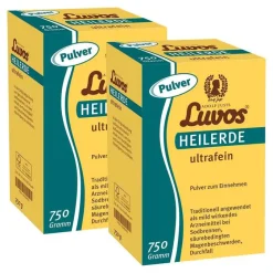 Luvos Heilerde|Sodbrennen Medikamente-® Heilerde ultrafein, 2x750 g
