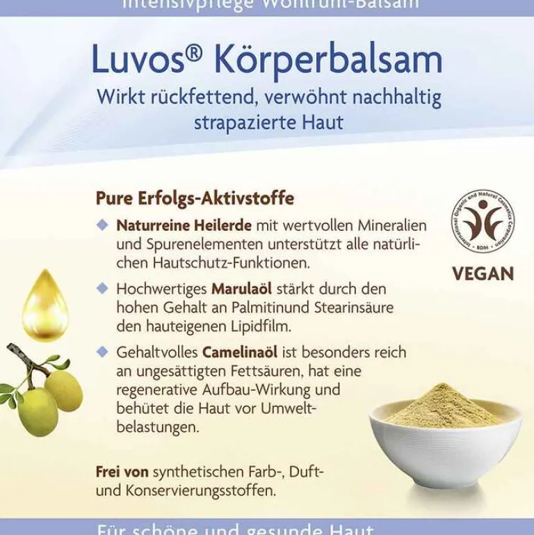 Luvos Naturkosmetik Körperbalsam Intensivpflege, 150 ml- Körpercremes Und -Lotions