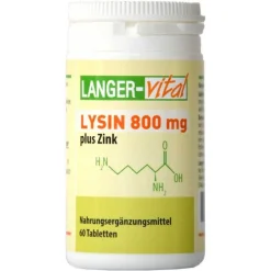 Langner-Vital Aminosäuren-Lysin 800 mg + Zink Tabletten, 60 St