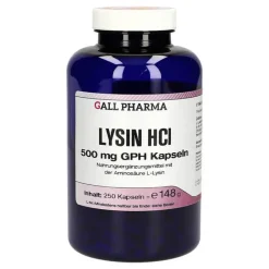 Hecht Pharma Lysin HCL 500 mg GPH Kapseln, 250 St- Aminosäuren