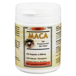 Nakuto Maca Kapseln 850 mg Macawurzelpulv.a.Ökoanbau, 120 St- Maca