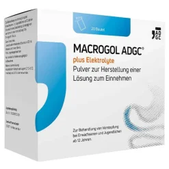 ADGC Abführmittel-Macrogol ® plus Elektrolyte Pulver zur H.e.L.zum Einnehmen , 20 St