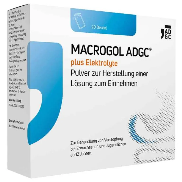 ADGC Abführmittel-Macrogol ® plus Elektrolyte Pulver zur H.e.L.zum Einnehmen , 10 St