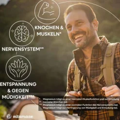 Magnesium 350 mg Komplex Citrat / Oxid / Carbonat vegan Tabletten , 180 St^Vitamaze Clearance