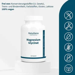 Natugena Magnesium-Magnesium Glycinat Kapseln, 120 St