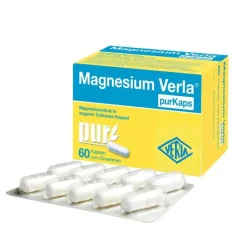 Verla Magnesium Purkaps vegane Kapseln zum Einnehmen, 60 St- Magnesium