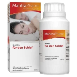 Mantra Melatonin Tabletten|Hirnleistung & Nerven-für den Schlaf Kapseln, 180 St
