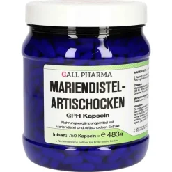 Mariendistel Artischocken GPH Kapseln, 750 St^Hecht Pharma Hot