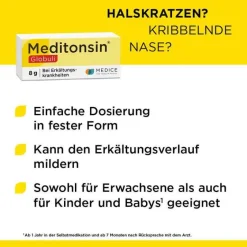 Globuli bei Erkältung, 8 g^Meditonsin New