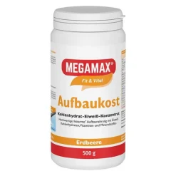 Megamax Aufbaukost Erdbeere Pulver, 500 g- Eiweiß