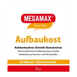 Megamax Aufbaukost Erdbeere Pulver, 30 g- Eiweiß