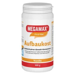 Megamax Aufbaukost Vanille Pulver, 500 g- Eiweiß