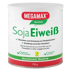 Megamax Soja Eiweiß neutral Pulver, 750 g- Sonstige Aufbaupräparate