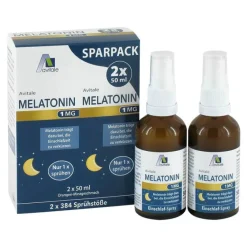 Avitale Melatonin Spray-Melatonin 1 mg Einschlaf-Spray , 2X50 ml