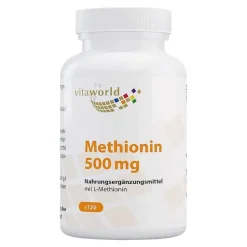 Vitaworld Methionin 500 mg Kapseln, 120 St- Aminosäuren